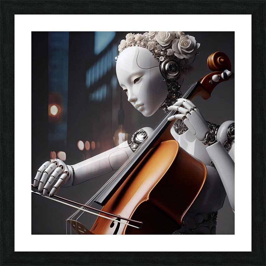 Porcelain cellist    Picture Frame print