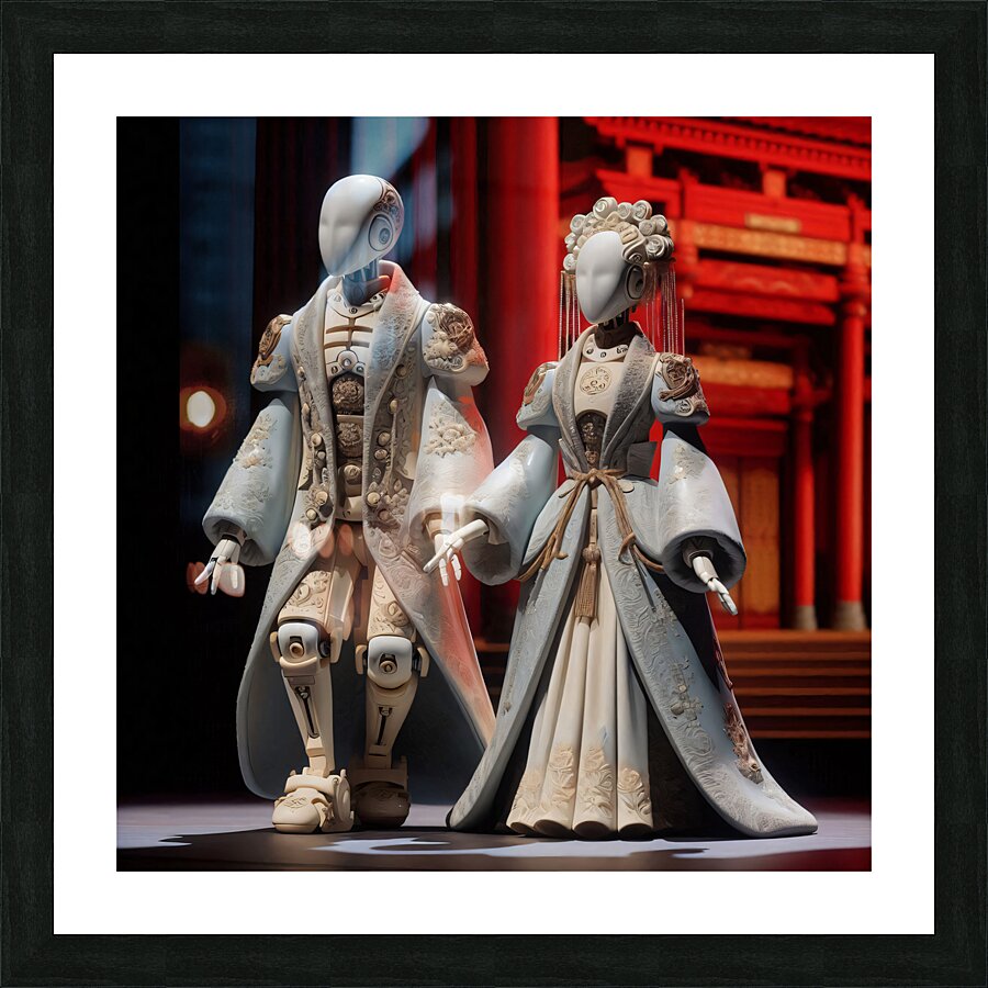 artist robot Picture Frame print