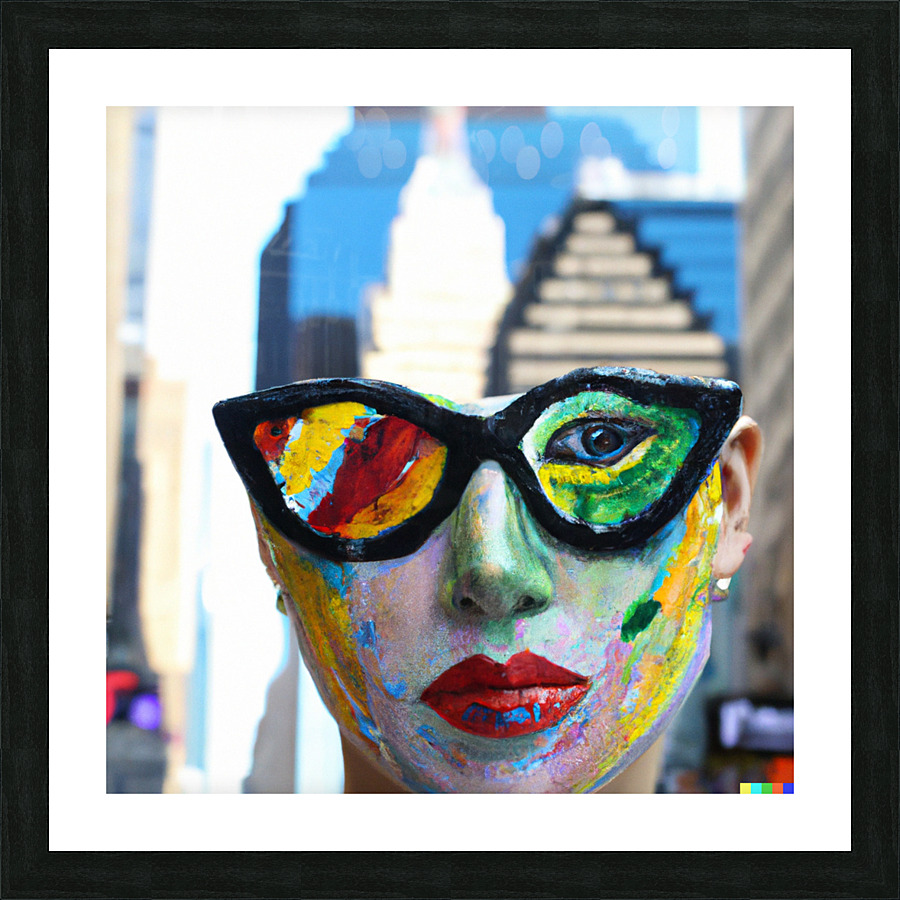 Face 10 Picture Frame print