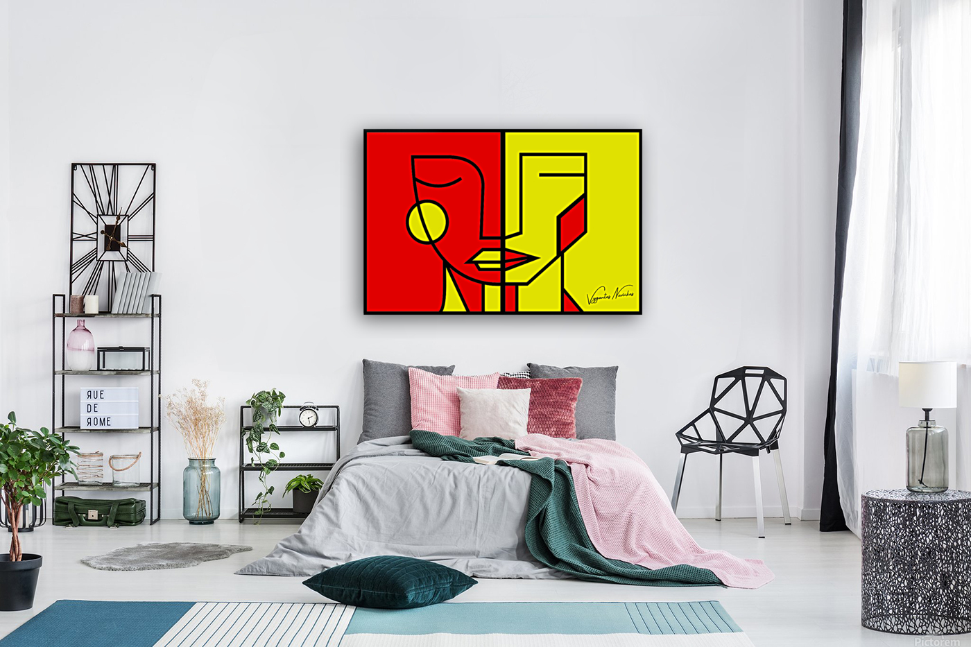 Geometric faces Reproduction