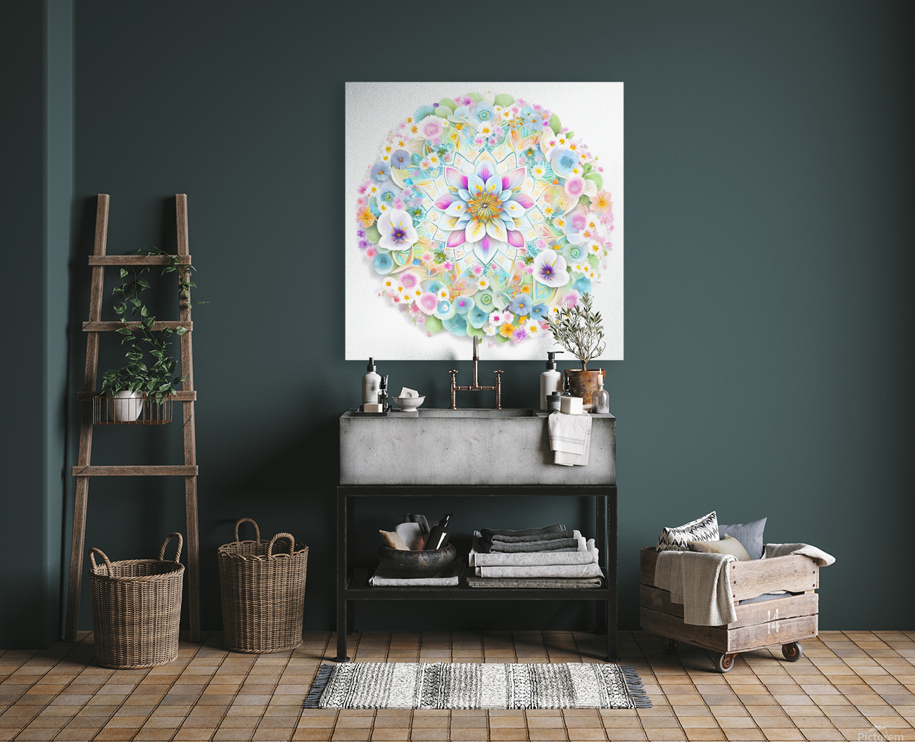 Mandala flowers Reproduction