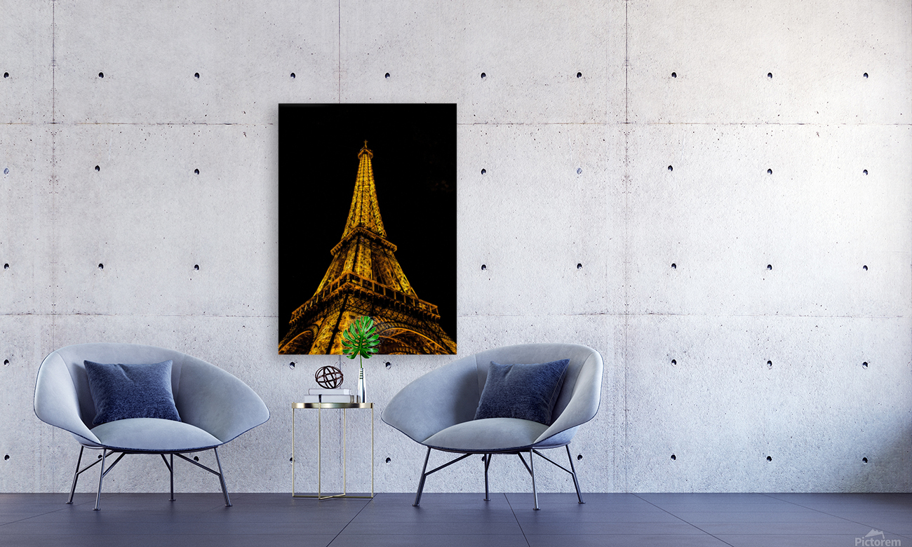 Eiffel Tower at night Reproduction