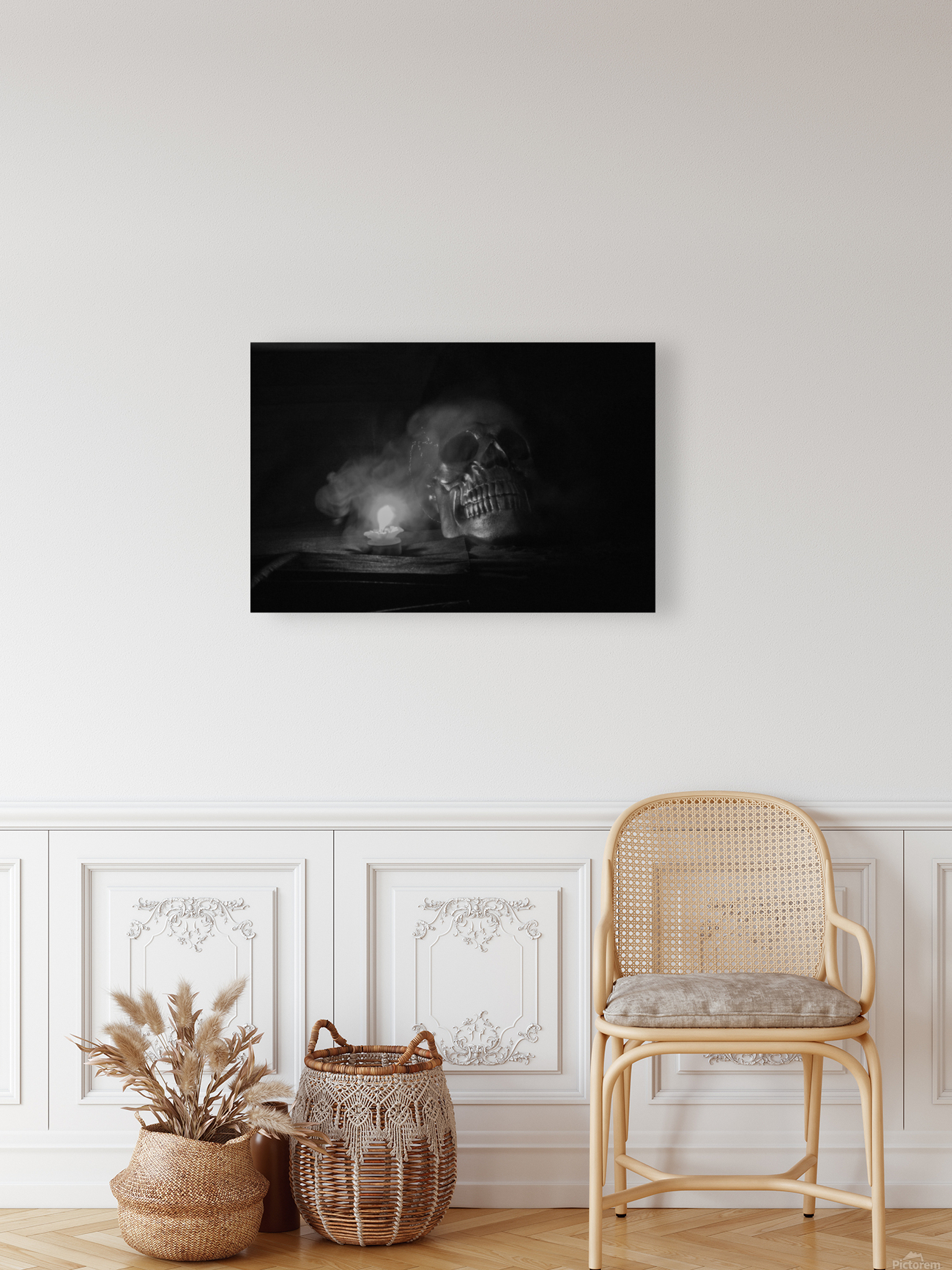 Skull and candle  Reproduction