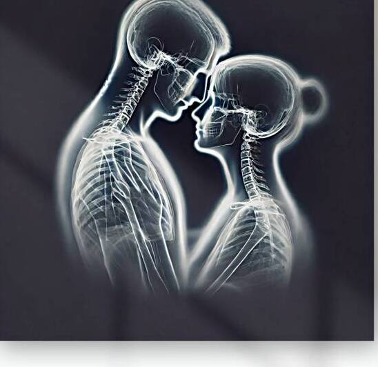 Couple kissing X-ray 1.2 by navickas