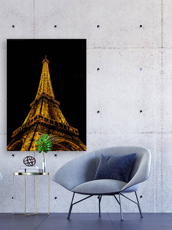 Eiffel Tower at night Reproduction