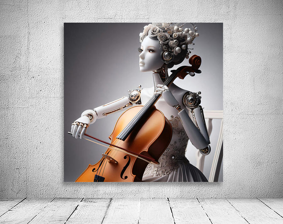 Porcelain cellist   Wall Preview