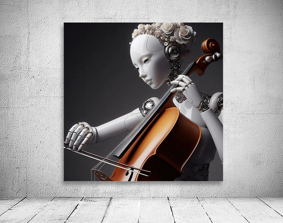 Porcelain cellist    Wall Preview