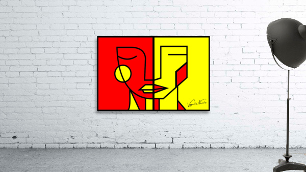 Geometric faces Wall Preview