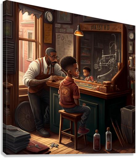 The Barber Shop Canvas Print