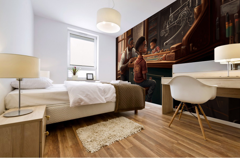 The Barber Shop Mural print