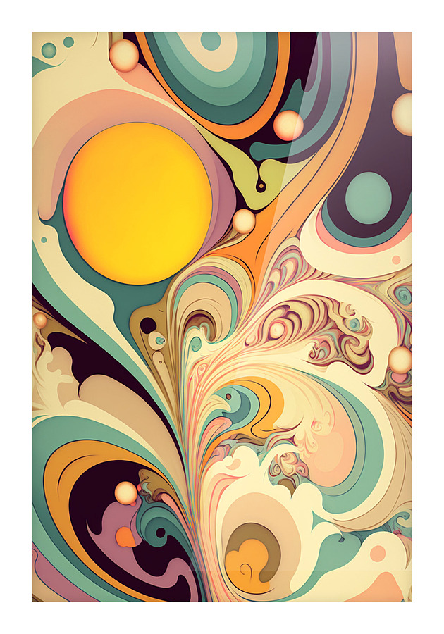 pastel abstract Picture Frame print