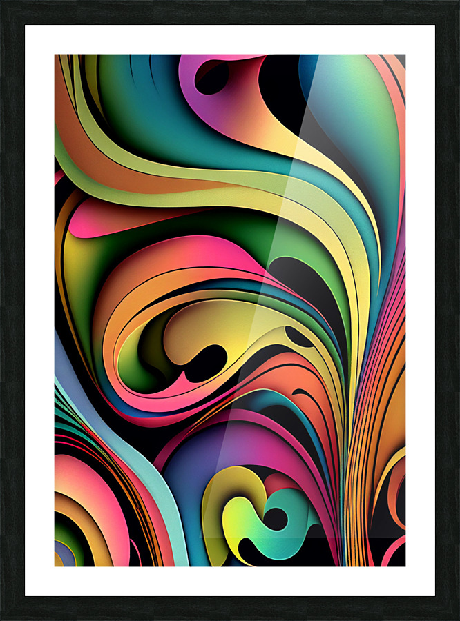 bold pastel abstract Picture Frame print