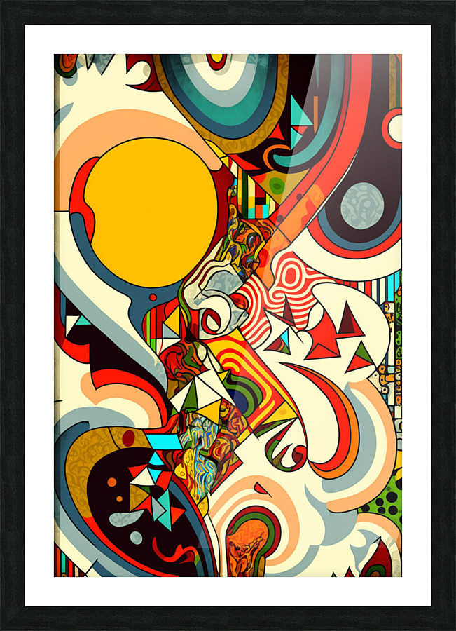 Retro Abstract Picture Frame print