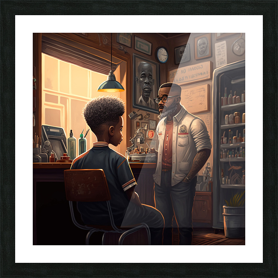 Listen Young Man Picture Frame print