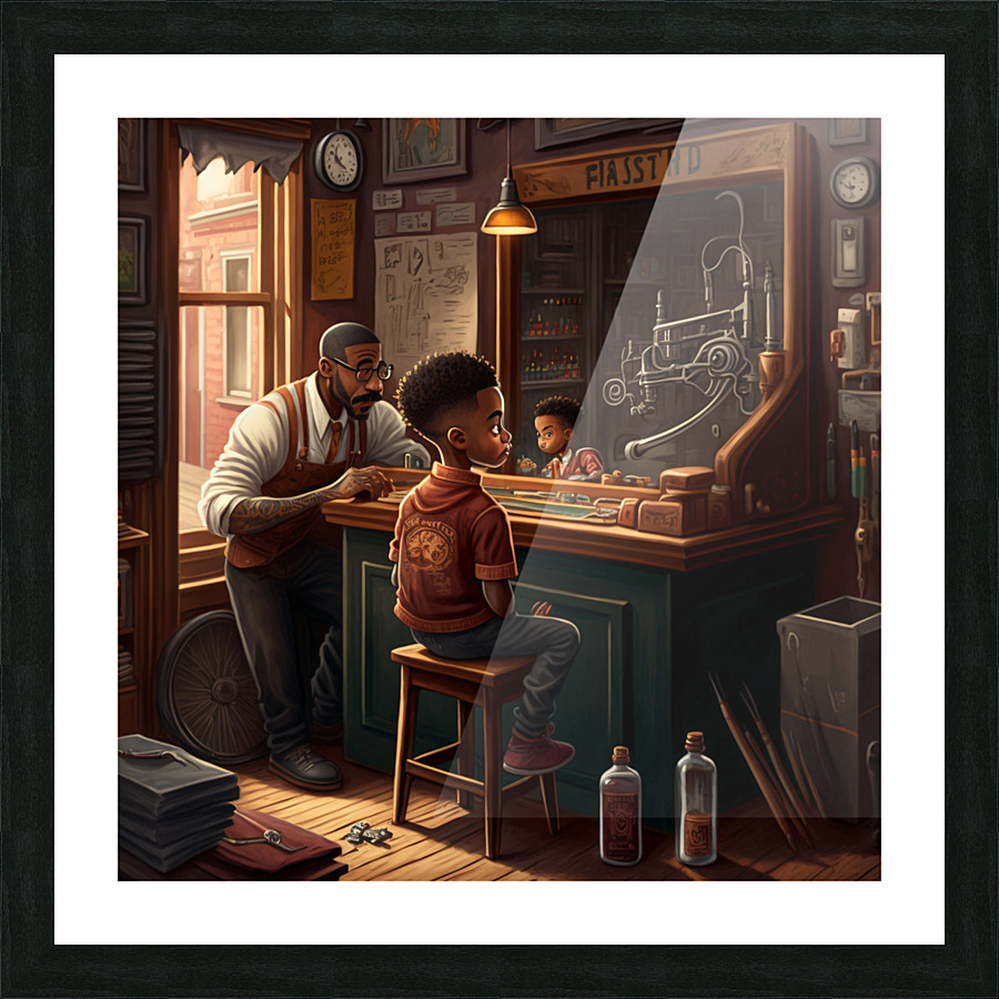 The Barber Shop Picture Frame print