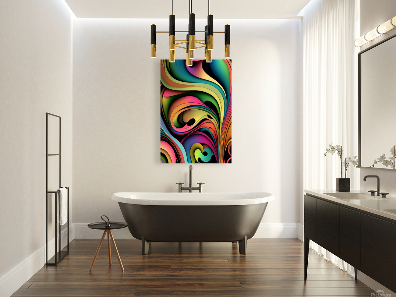 bold pastel abstract Reproduction