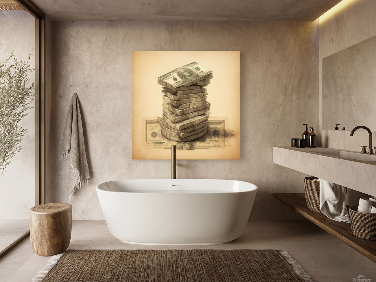 Stacking money Reproduction