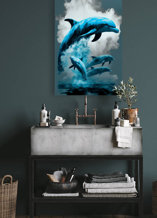 Love dolphins by Karim Akil Bey