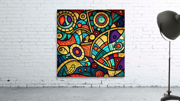 Bold stained glass Wall Preview