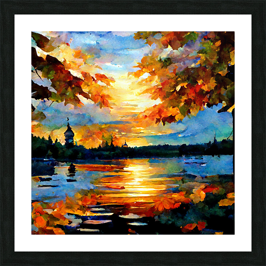 Fall Lake Picture Frame print