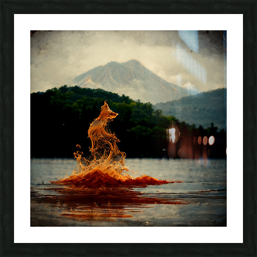 Fire Wolf Picture Frame print