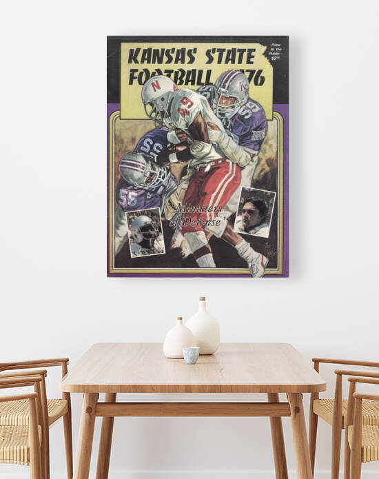 1976 Kansas State vs Nebraska football Program cover by Claib