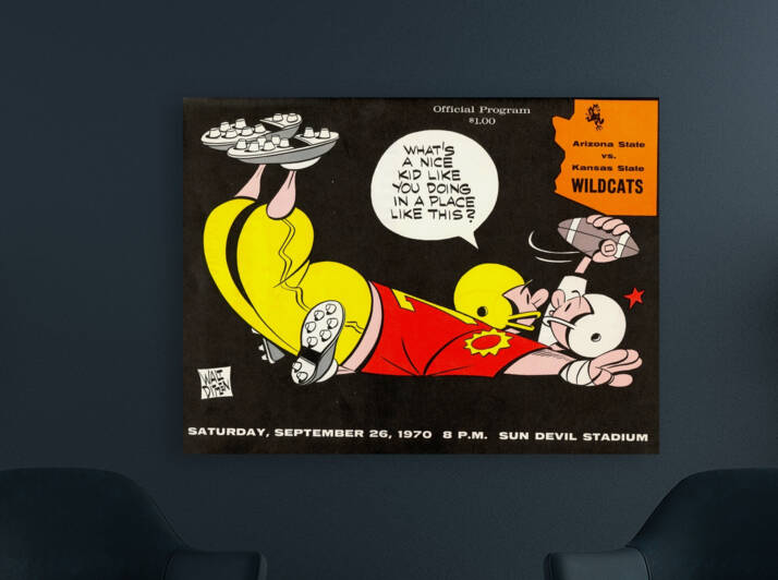 1970 Kansas State University vs Arizona State Football program Cover by Claib