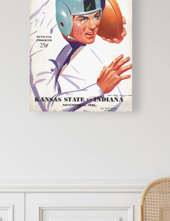 1942 Kansas State University vs Indiana Football program cover by Claib