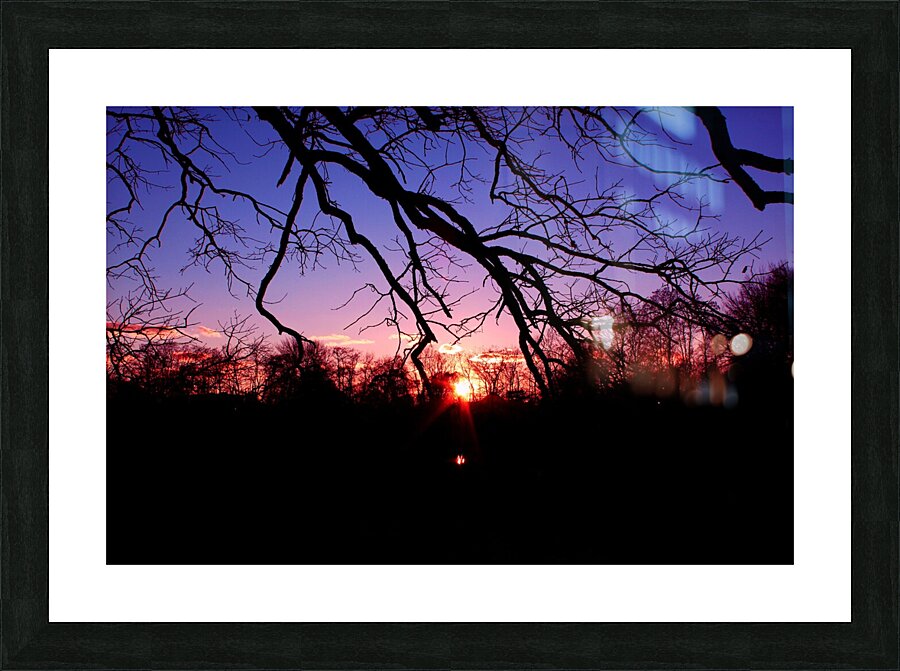 Winter Sunset Picture Frame print