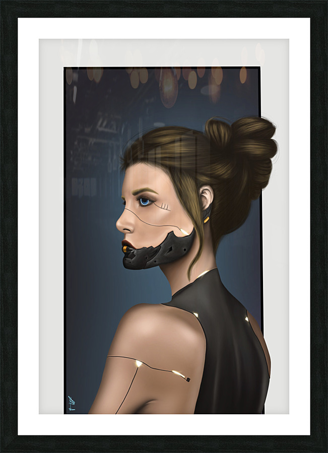 Cyborg Picture Frame print