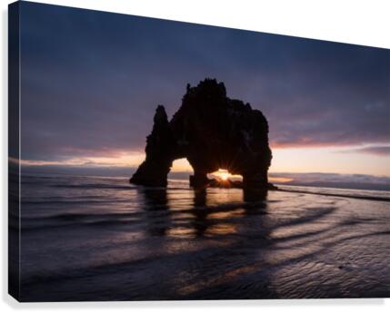 The Sea Stack Hvitserkur Canvas Print