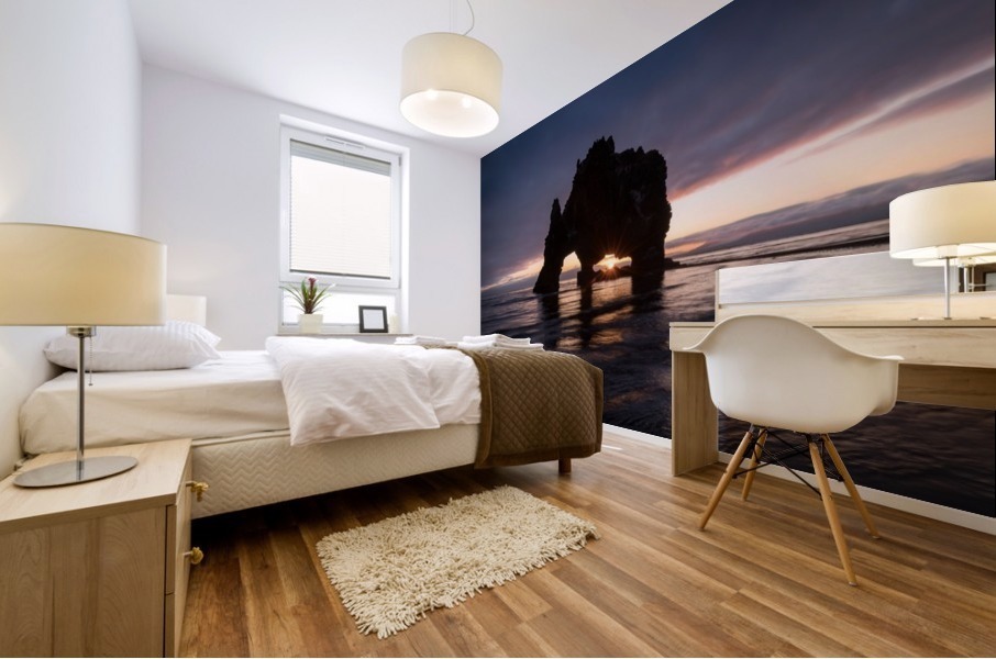 The Sea Stack Hvitserkur Mural print