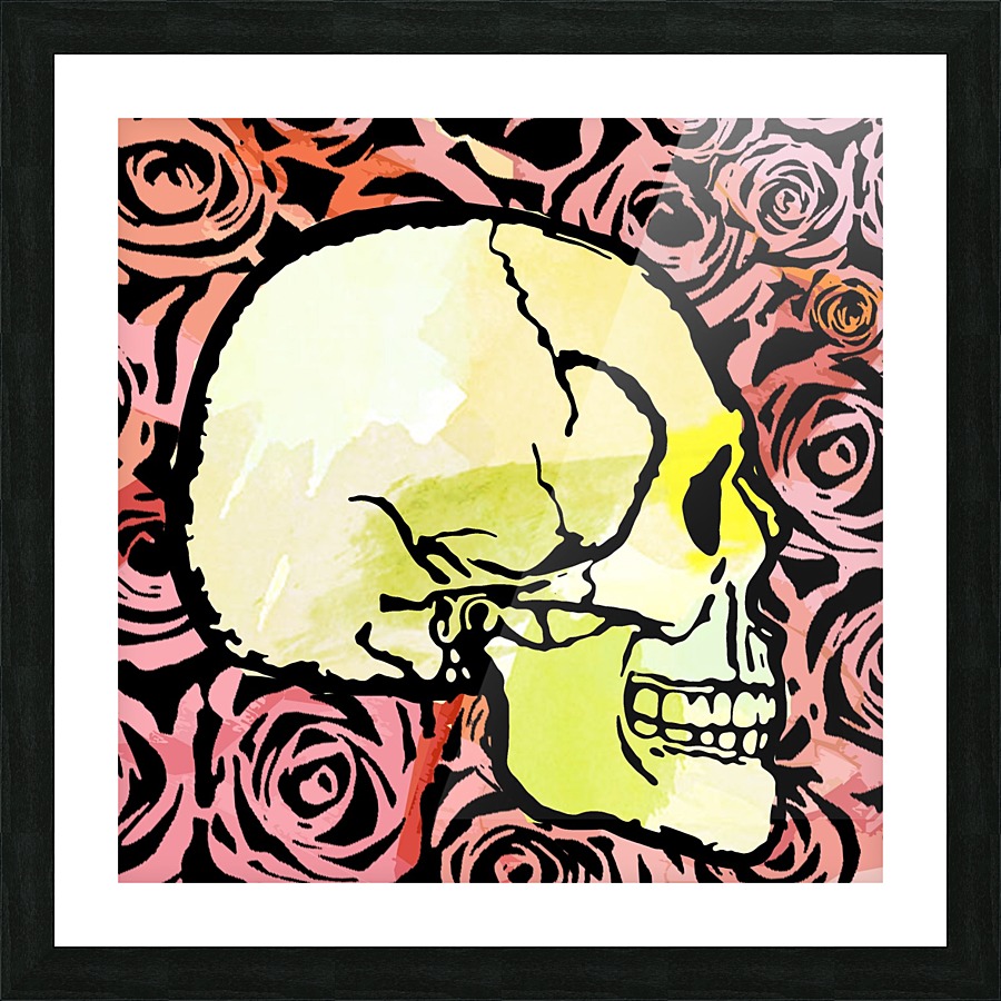 skull vector Picture Frame print