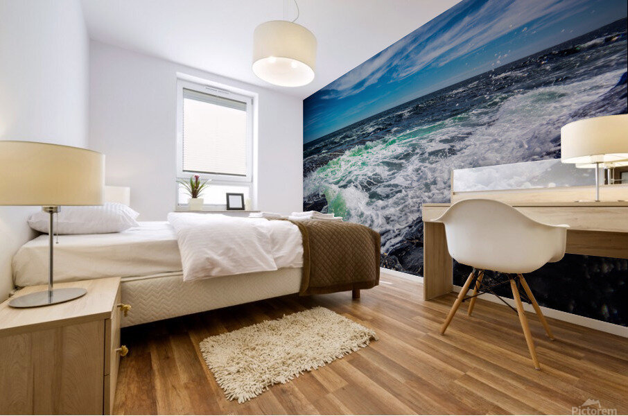 Emerald Wave Mural print