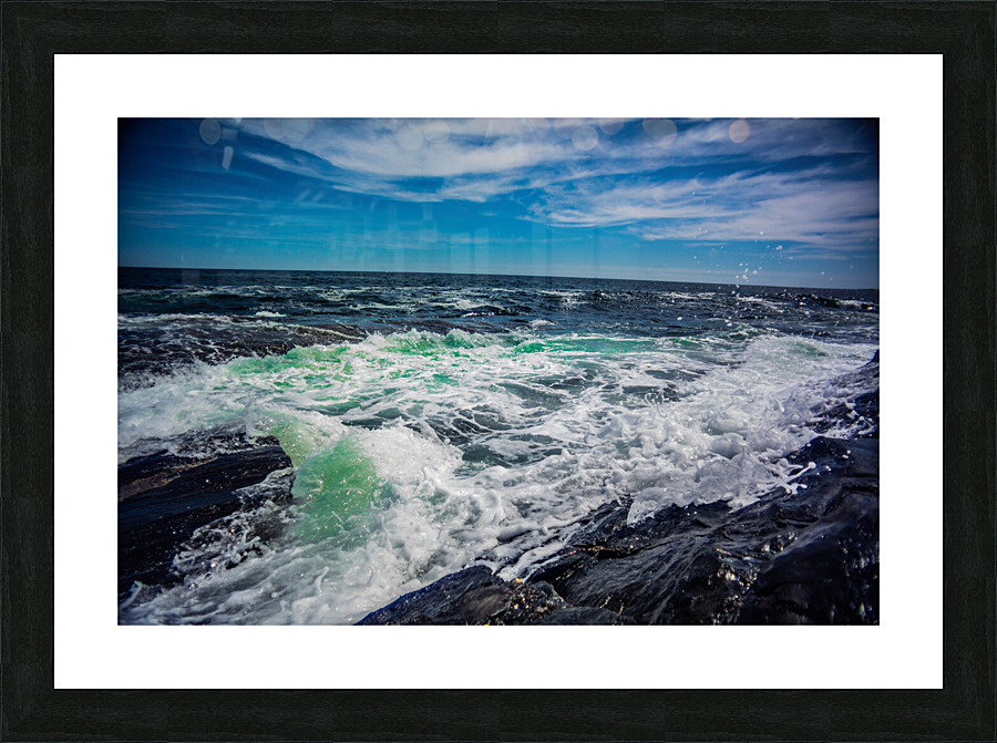 Emerald Wave Picture Frame print