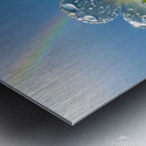 lovely pastel rainbow on the clearly blue sky background Metal print