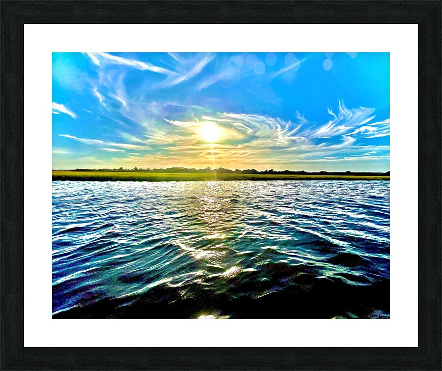 Canal Sunset Picture Frame print