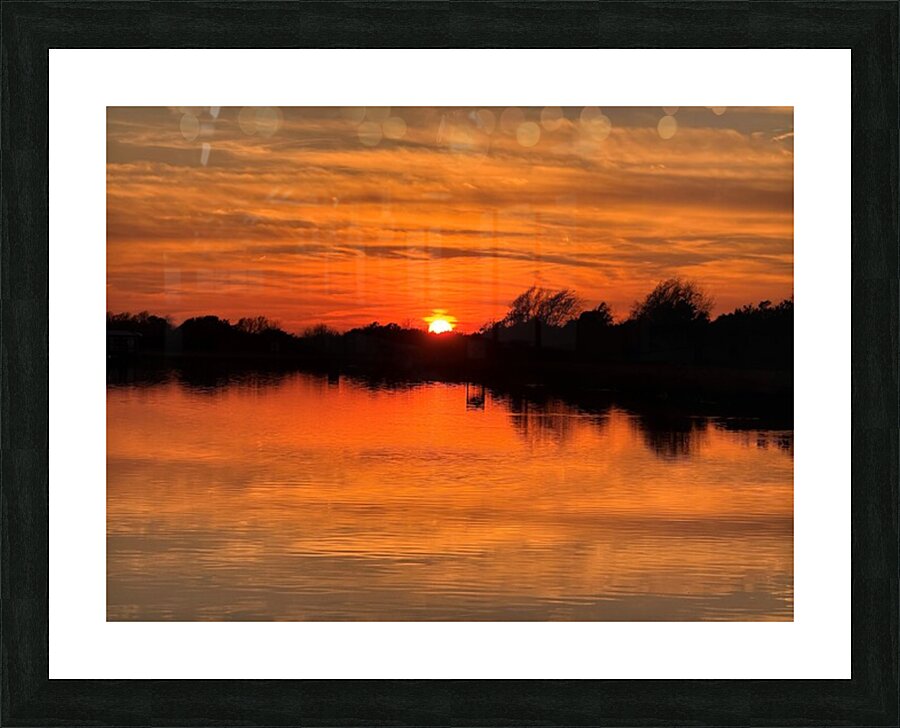 Canal Sunset 4 Picture Frame print