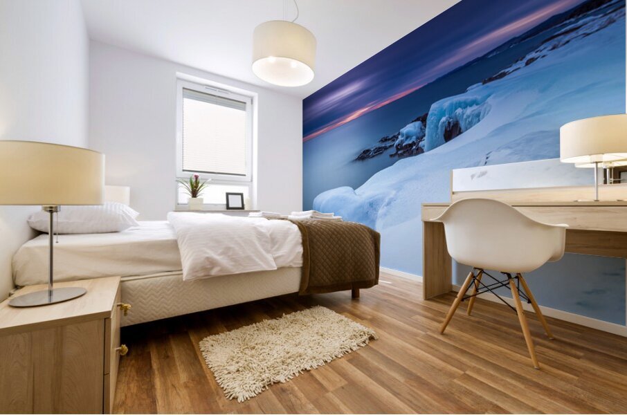 Minnesota Northshore Winter Sunset Mural print