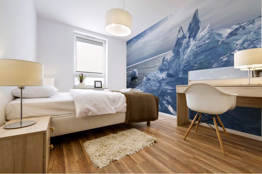 Stack Ice Over Superior Mural print