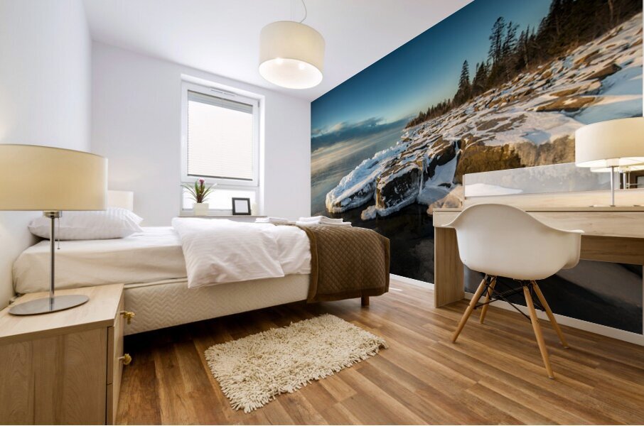 Rocky Lake Superior Sunrise Mural print