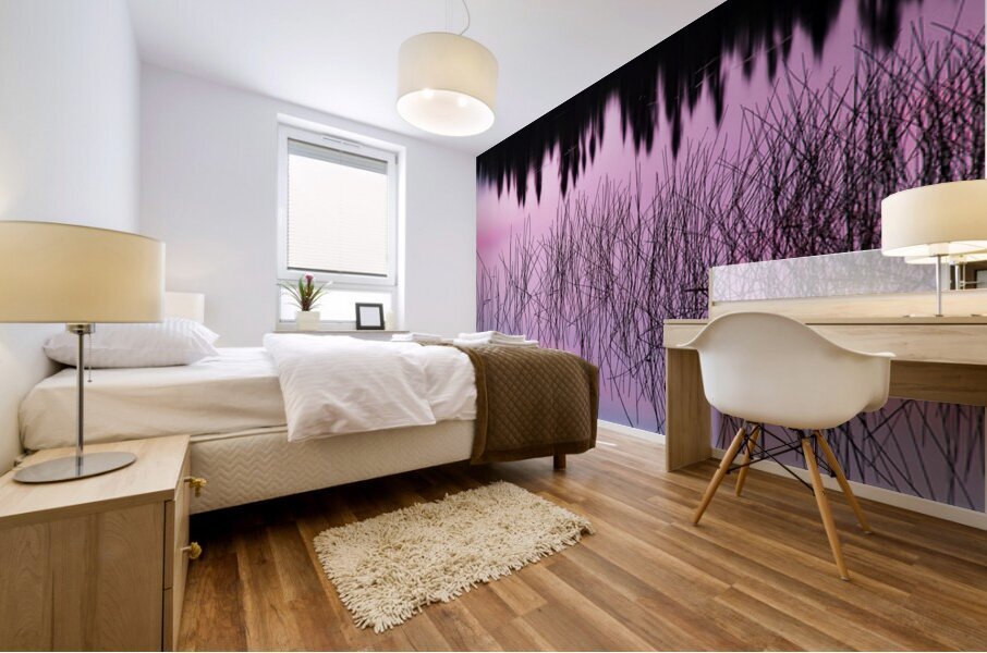 A Weedy Lake Abstract Mural print