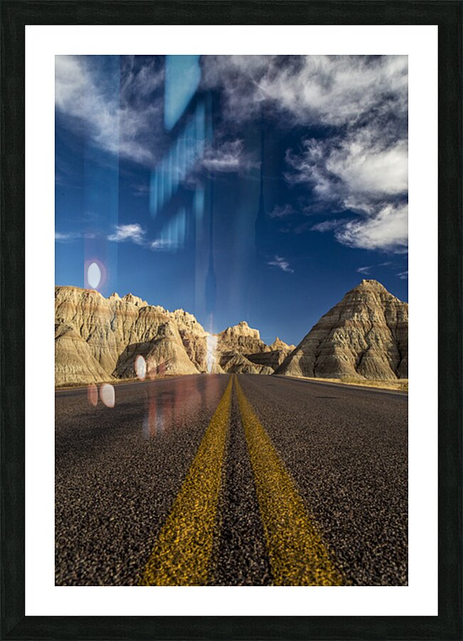 Badlands Freeway Vertical Picture Frame print