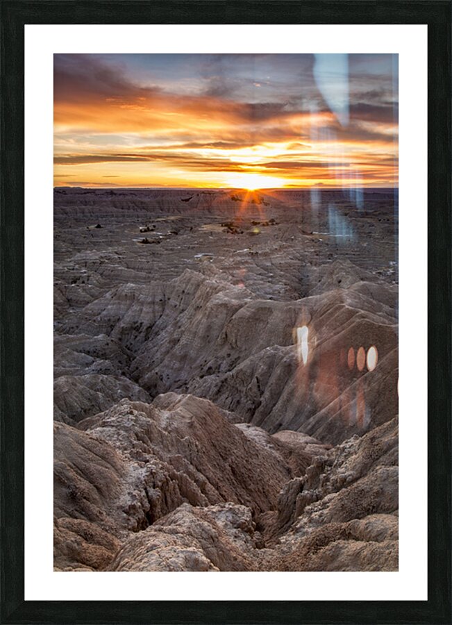 Badlands Sunrise Picture Frame print