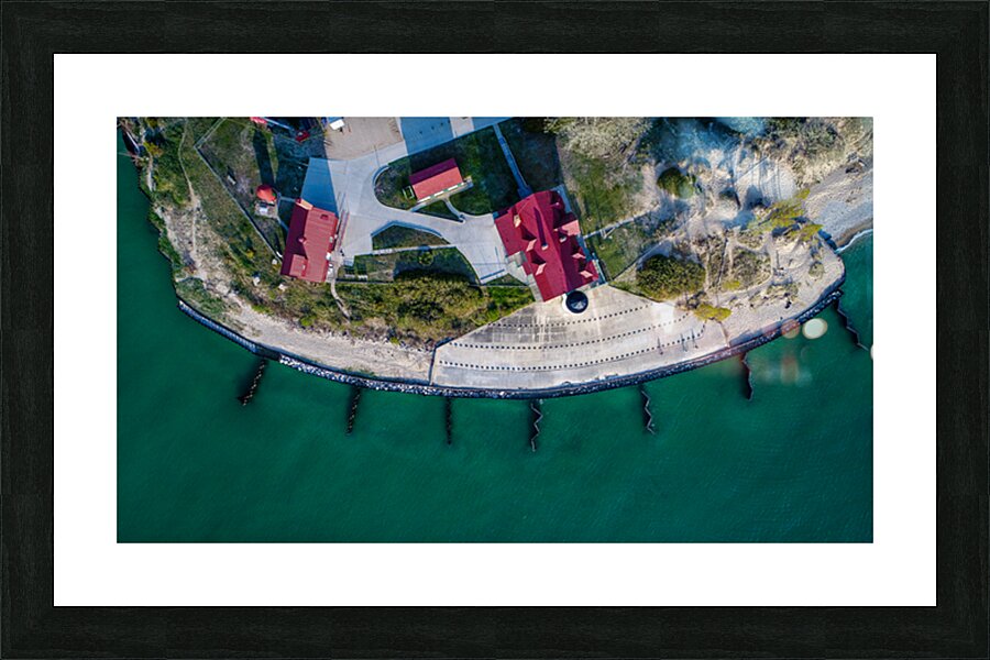 Point Betsie Michigan From Above Picture Frame print