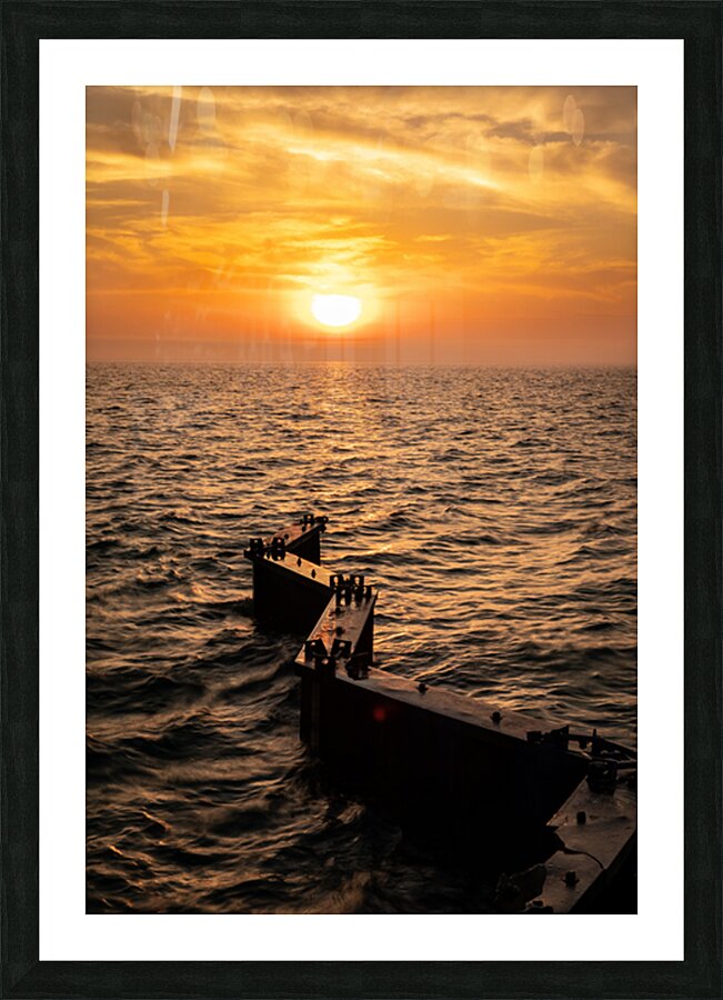 Point Betsie Sunset Over Lake Michigan Picture Frame print