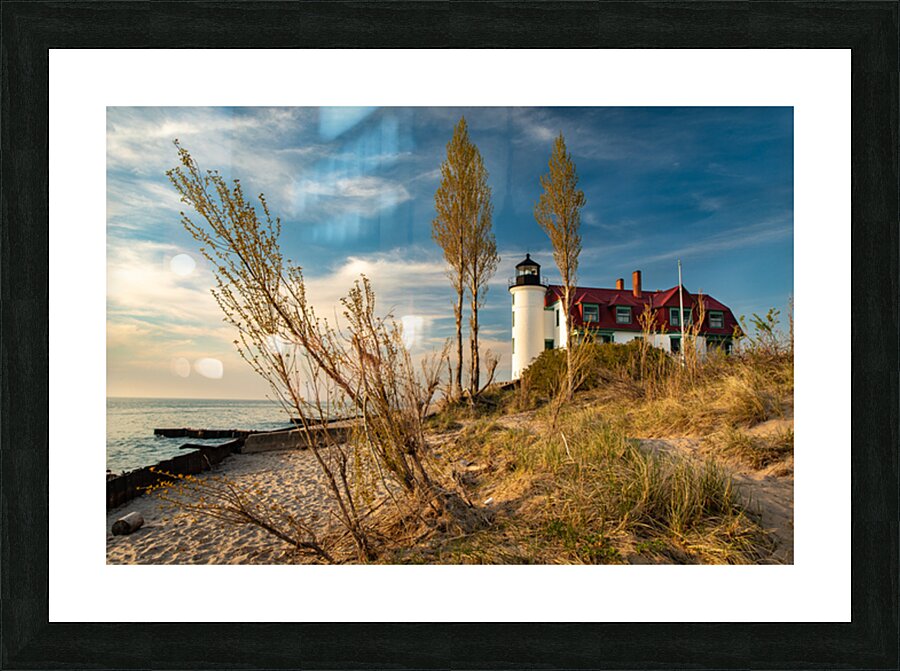 Point Betsie Lighthouse On The Beach Picture Frame print