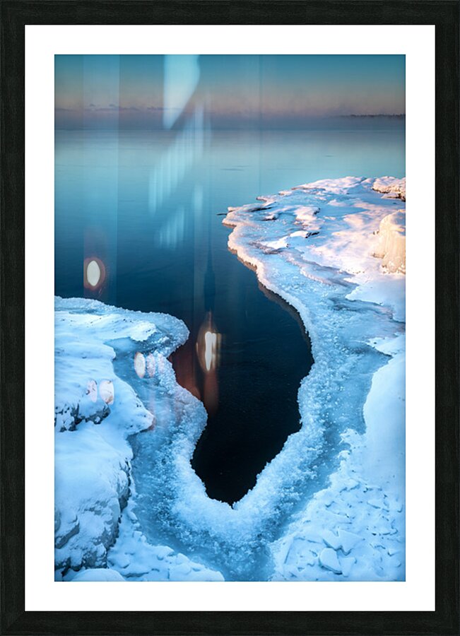 Sunrise on Ice Picture Frame print