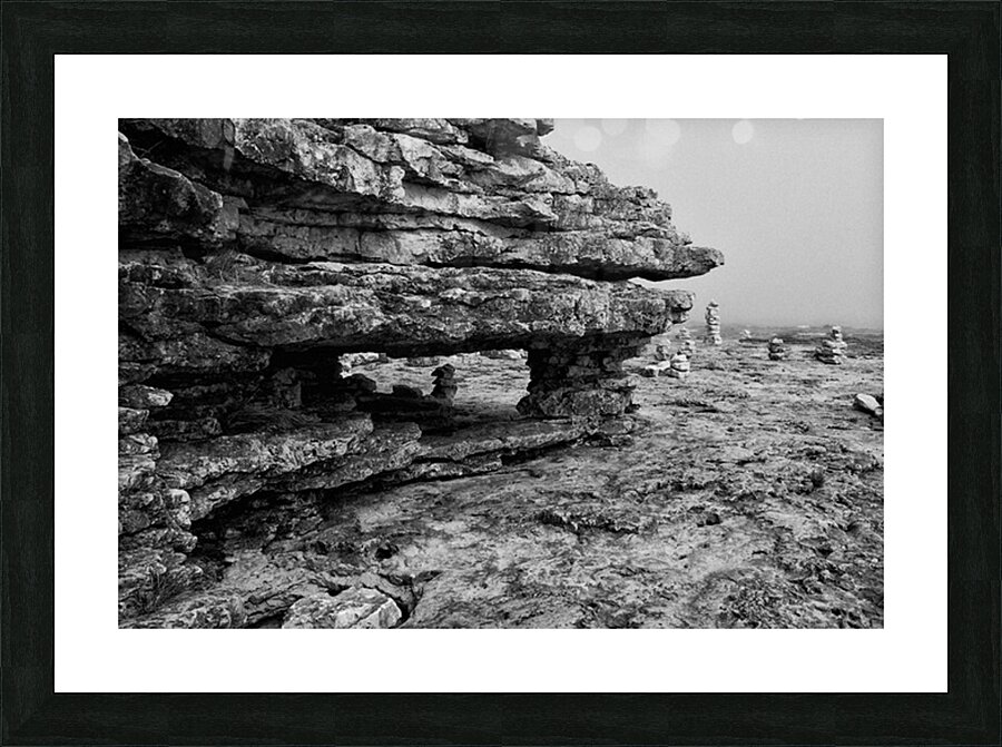Foggy Outcrop Picture Frame print