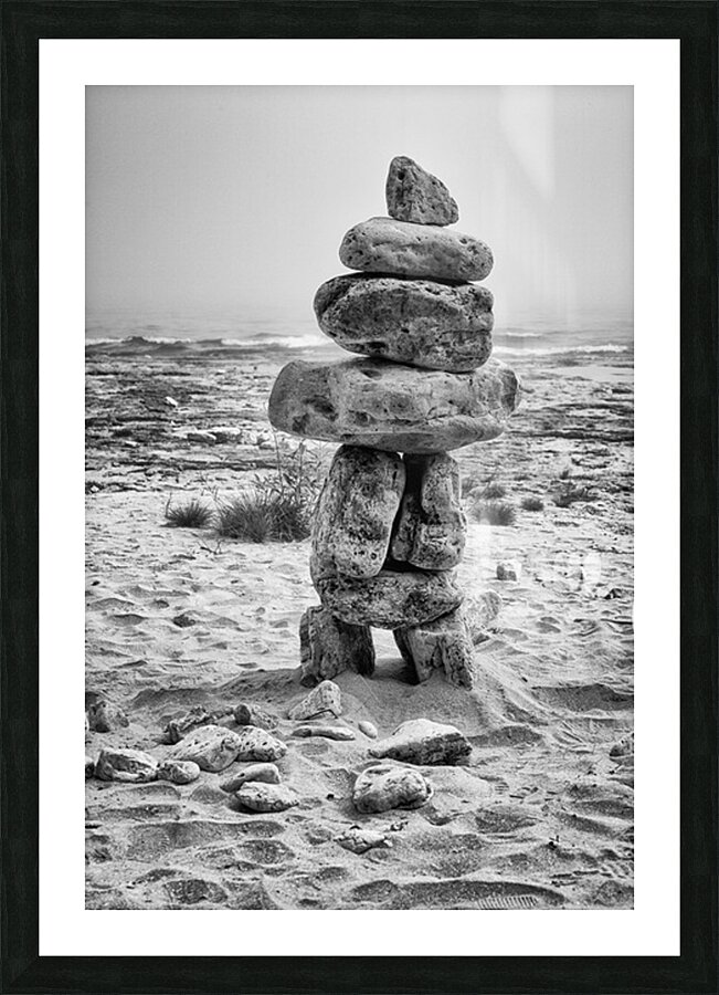 Rock Beach Picture Frame print